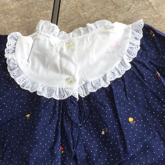 Vintage navy polka dot dress - Picture 5 of 6